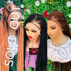 AFRICAN BRAIDED WIGS  ON  13*4 LACE  CLOSURE 43"